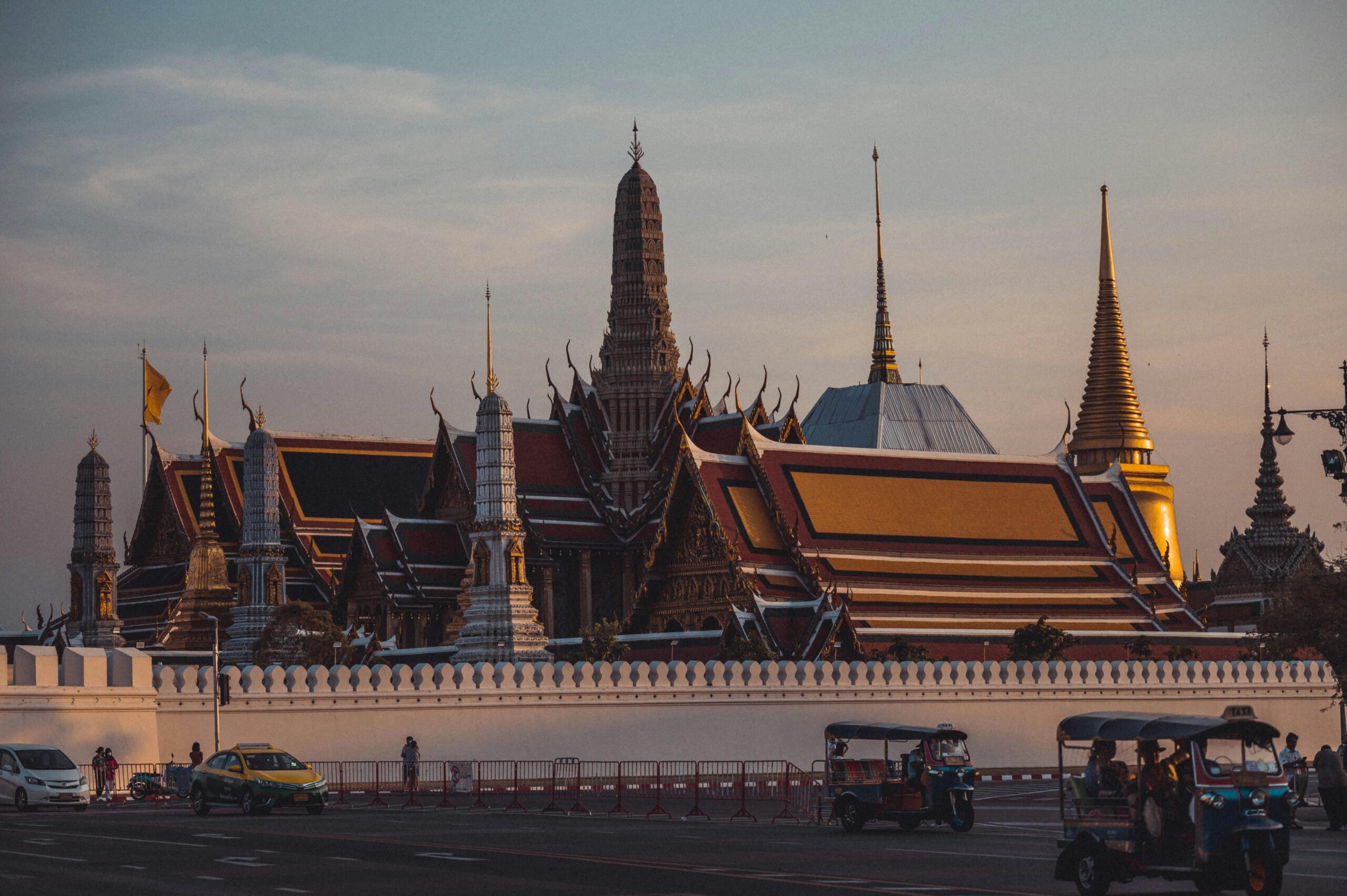 Golden spires of the Grand Palace in Bangkok