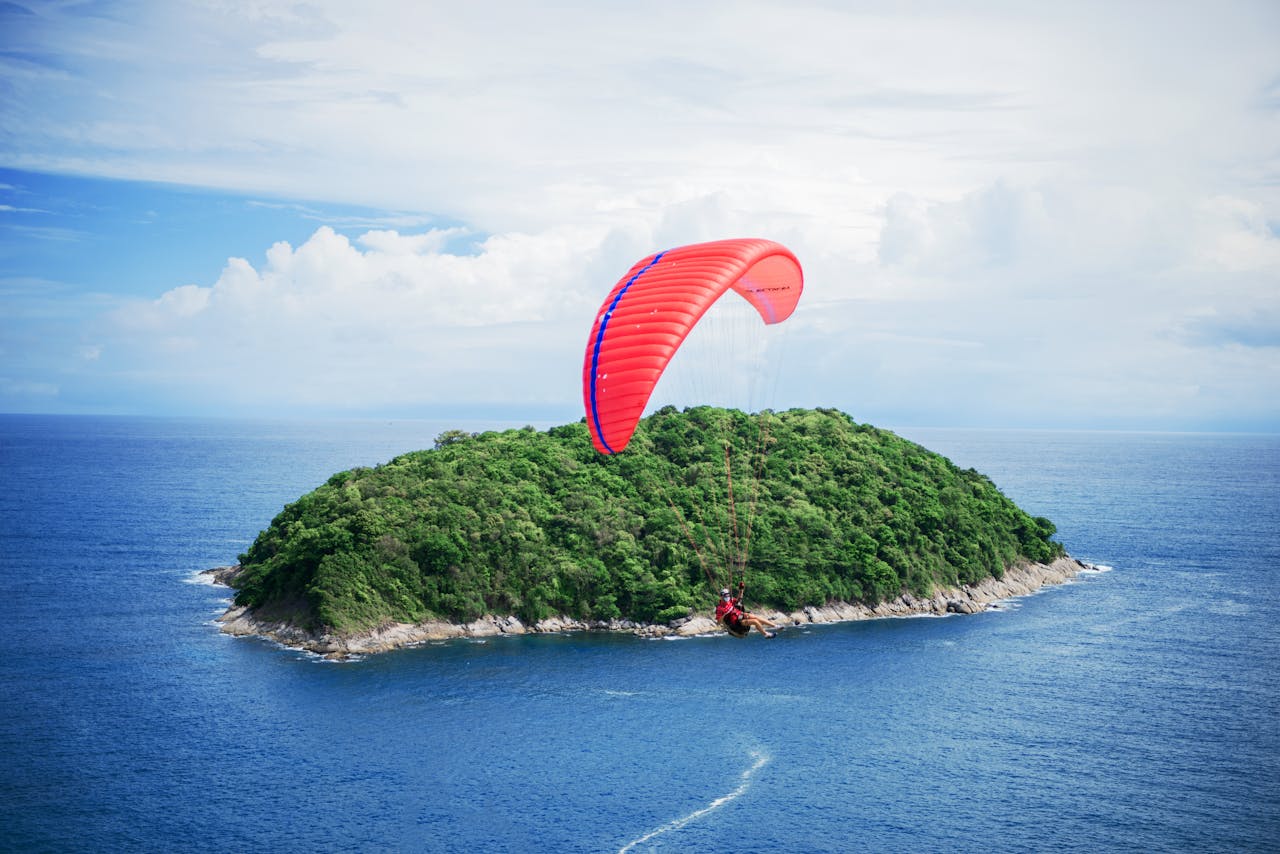Small green island and blue sea near Pattaya
