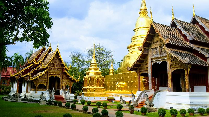 Wat Phra Singh temple in Chiang Mai old city